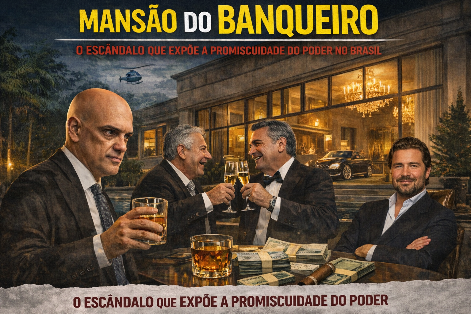 MORAES NA MANSÃO DO BANQUEIRO: O ESCÂNDALO QUE EXPÕE A PROMISCUIDADE DO PODER NO BRASIL
