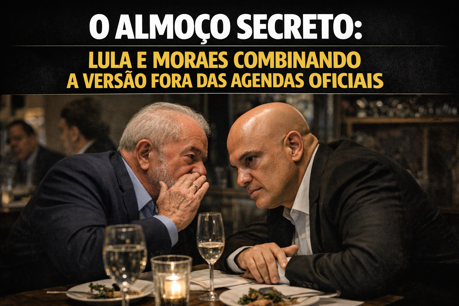 O ALMOÇO SECRETO: LULA E MORAES COMBINANDO A VERSÃO FORA DAS AGENDAS OFICIAIS