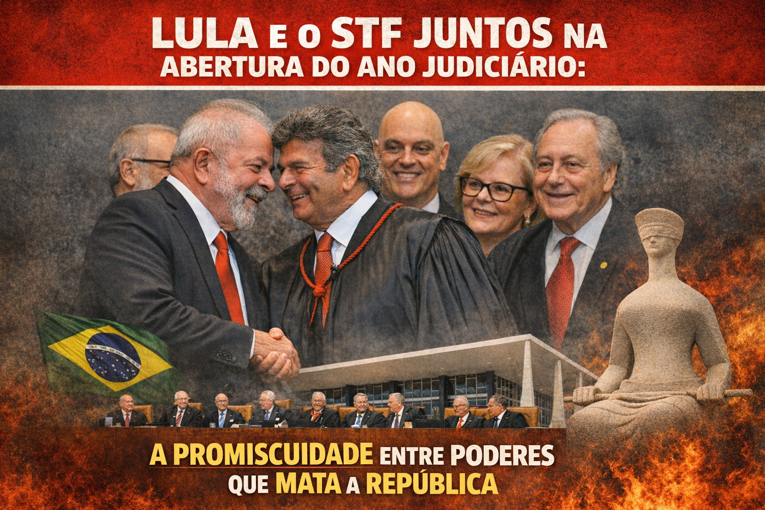 Lula e o STF Juntos na Abertura do Ano Judiciário: A Promiscuidade Entre Poderes Que Mata a República