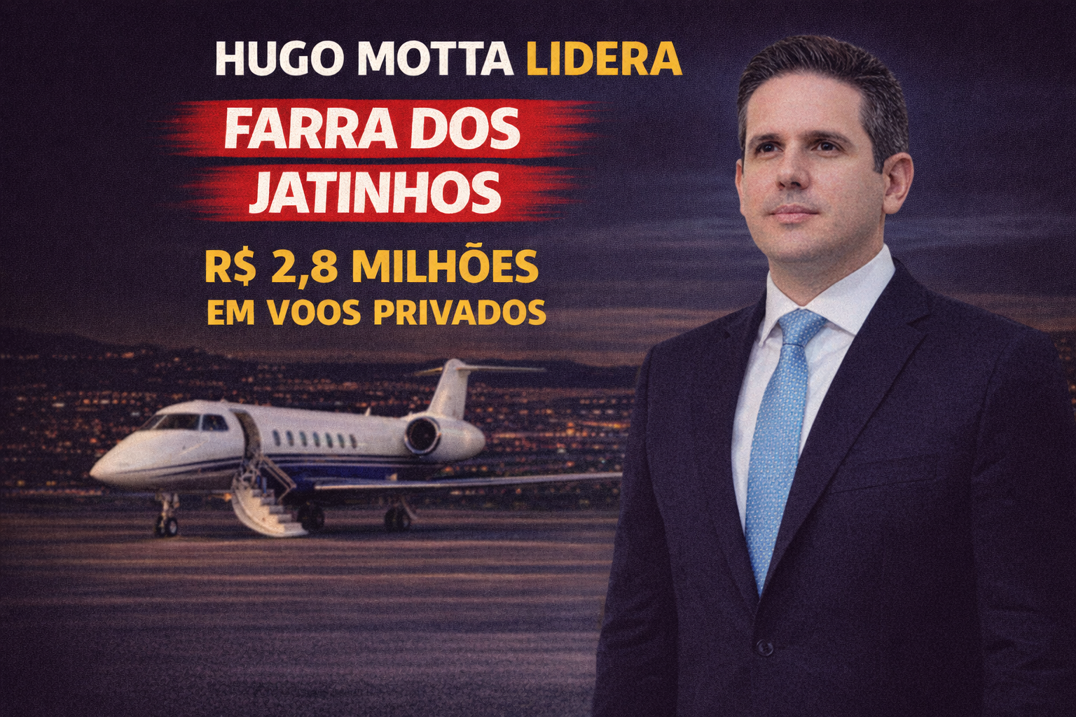 Hugo Motta Lidera Farra dos Jatinhos: R$ 2,8 Milhões em Voos Para Jantares e Eventos Privados